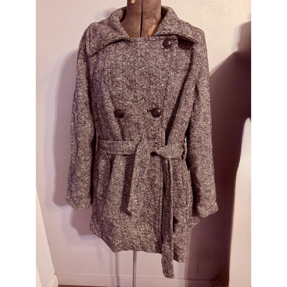 OLD NAVY Women's Tweed‎ Belted Double Breasted Coat XLarge